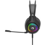 Marvo H8325 Akari 40 USB 2.0 Wired Gaming RGB Headset (Black) - Image 2