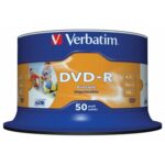Verbatim (43533)DVD-R 16X 4.7GB 50 Pack Spindle Wide Inkjet Printable NoID