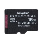 Kingston SDCIT2/16GB Industrial Micro SD Flash Memory Card, 16GB, Class U3 V30 A1, UHS-I U1, Retail Packed