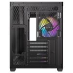 Antec CX800 Wood Mid Tower Gaming Case, 1 x USB Type-C / 1 x USB 3.0, Tempered Glass Front and Side Window Panel, Dual Chamber Design, 4 x Pre-Installed ARGB LED Fans, ATX, Micro-ATX, ITX Compatible - Image 3