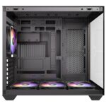 Antec CX800 Wood Mid Tower Gaming Case, 1 x USB Type-C / 1 x USB 3.0, Tempered Glass Front and Side Window Panel, Dual Chamber Design, 4 x Pre-Installed ARGB LED Fans, ATX, Micro-ATX, ITX Compatible - Image 5