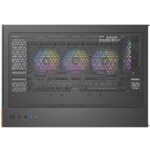 Antec CX800 Wood Mid Tower Gaming Case, 1 x USB Type-C / 1 x USB 3.0, Tempered Glass Front and Side Window Panel, Dual Chamber Design, 4 x Pre-Installed ARGB LED Fans, ATX, Micro-ATX, ITX Compatible - Image 6