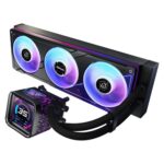ASRock Phantom Gaming 360 LCD AIO Liquid CPU Cooler, 360mm Radiator, Triple 120mm PWM ARGB Fans, LCD Display, Intel LGA1700/1851 & AMD AM5/AM4 Compatible - Image 2