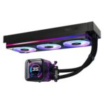 ASRock Phantom Gaming 360 LCD AIO Liquid CPU Cooler, 360mm Radiator, Triple 120mm PWM ARGB Fans, LCD Display, Intel LGA1700/1851 & AMD AM5/AM4 Compatible - Image 4