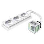 ASRock Steel Legend 360 LCD White AIO Liquid CPU Cooler, 360mm Radiator, Triple 120mm PWM ARGB Fans, LCD Display, Intel LGA1700/1851 & AMD AM5/AM4 Compatible - Image 5