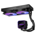 ASRock Pro 240 ARGB AIO Liquid CPU Cooler, 240mm Radiator, Dual 120mm PWM Fans, Addressable RGB, Intel LGA1700/1851 & AMD AM5/AM4 Compatible - Image 4