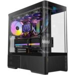ANTEC Constellation C6 AirAntec Mid-Tower Gaming PC Case - 2 x 120mm PWN Reverse fans, 1 x 140 PWN fan at rear, Curved Glass Desgin with 3-sided Tempered Glas, ATX/Micro-ATX/ITX - White - Image 6