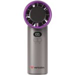Verbatim (32342) Cool 'n' Go Ice Touch Handheld Fan - Grey/Purple - Image 2