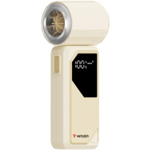 Verbatim (32341) Cool 'n' Go AirJet Handheld Fan - White/Silver