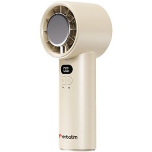 Verbatim (32343) Cool 'n' Go Ice Touch Handheld Fan - White/Silver