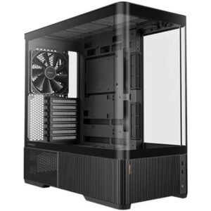 ANTEC Constellation C6 AirAntec Mid-Tower Gaming PC Case - 2 x 120mm PWN Reverse fans, 1 x 140 PWN fan at rear, Curved Glass Desgin with 3-sided Tempered Glas, ATX/Micro-ATX/ITX