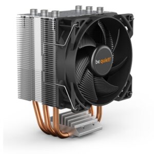 be quiet! Pure Rock Slim 2 Fan CPU Cooler, Universal Socket, Pure Wings 2 92mm PWM Black Cooling Fan, 2000RPM, 3 Heat Pipes, 130W TDP, Slim & Compact Design, Intel LGA 1700 & AMD AM5 Compatible