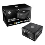 ASRock SL-1200G 1200W ATX Power Supply Unit, 80 PLUS GOLD Certified, 135mm Striped Axial FDB Fan, High Efficiency PSU
